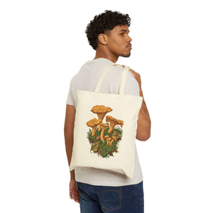 Chanterelle Mushroom Cotton Canvas Tote Bag