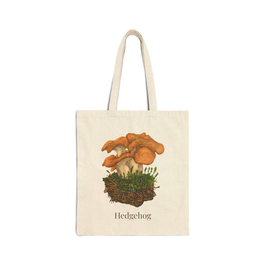 Hedgehog Mushroom Cotton Canvas Tote Bag