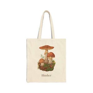 Blusher Mushroom Cotton Canvas Tote Bag