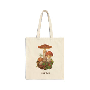 Blusher Mushroom Cotton Canvas Tote Bag