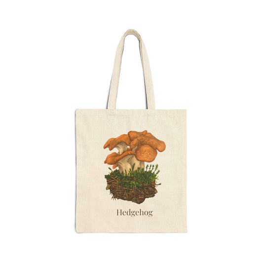 Hedgehog Mushroom Cotton Canvas Tote Bag