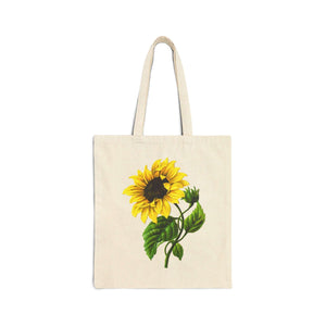 Sunflower Cotton Canvas Tote Bag