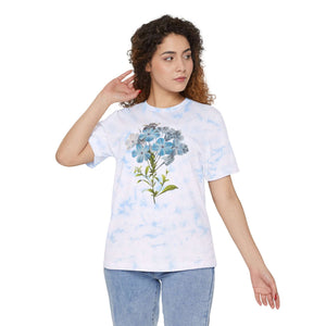 Leadwort Flower Tie-Dyed T-Shirt