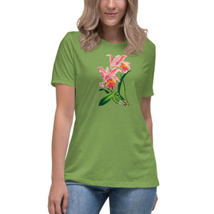 Cattleya Orchid Flower Relaxed T-Shirt