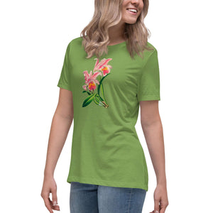 Cattleya Orchid Flower Relaxed T-Shirt