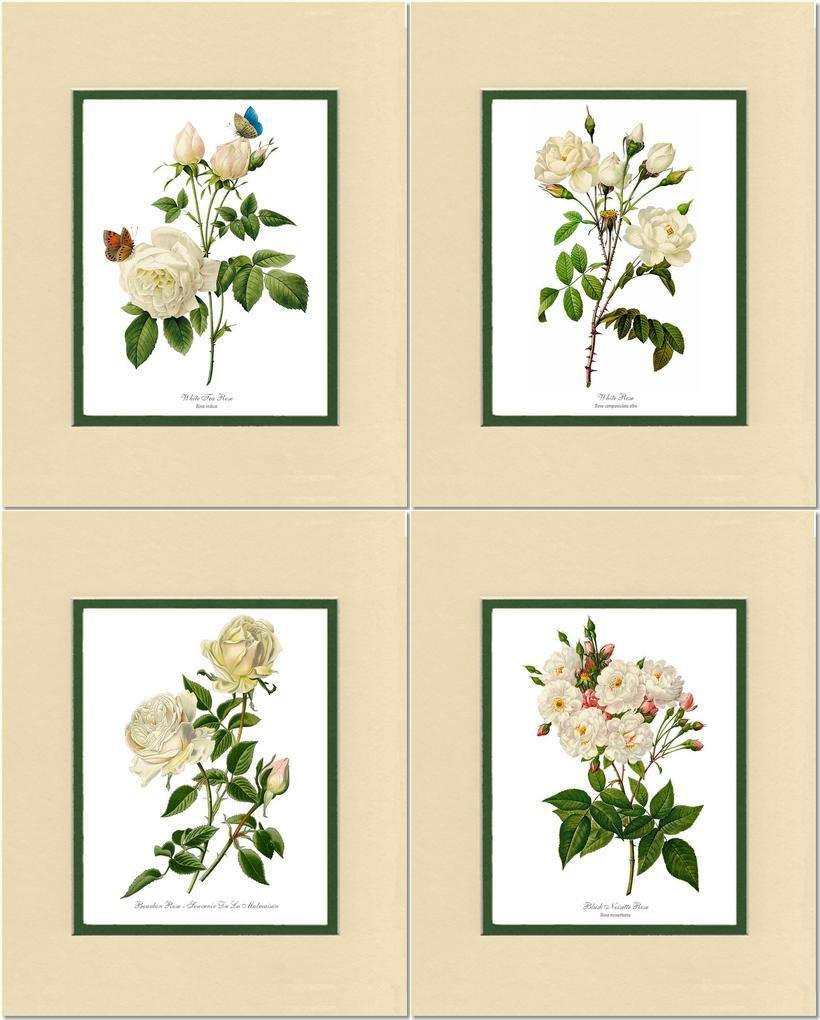 RosanneBeck Collections White Note Cards - Floral Crest Monogram - R